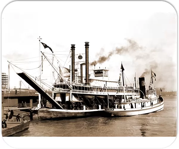 Imperial, New Orleans, The, Imperial (Steamboat), Piers & wharves, Steamboats, United