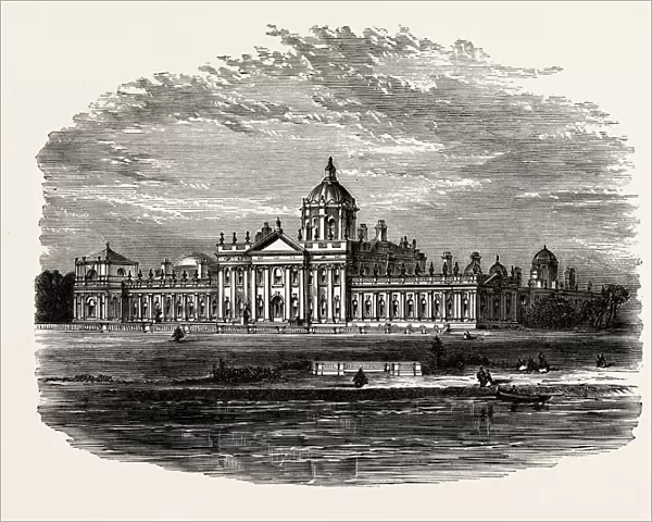 The South Front, Castle Howard, UK, England, engraving 1870s, Britain