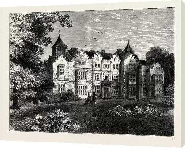 HOLLAND HOUSE, FROM THE NORTH. London, UK, 19th century engraving