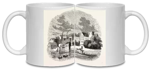Essex House, Hollars View London, 1647, London, England, engraving 19th century