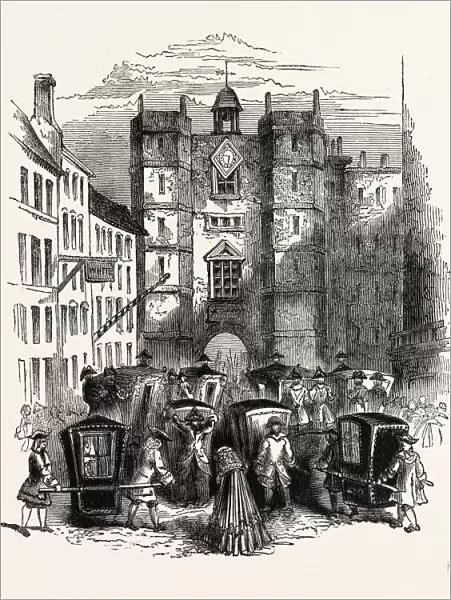 Palace Gate, London, England, engraving 19th century, Britain, UK