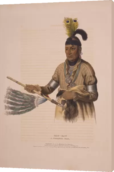 Naw-kaw, a Winnebago chief  /  drawn, printed & coloured at I
