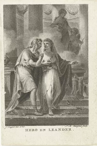 Hero and Leander, Lambertus Antonius Claessens, 1800