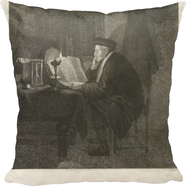 Philosopher in his study, Johannes Pieter de Frey, Quiringh Gerritsz. van Brekelenkam