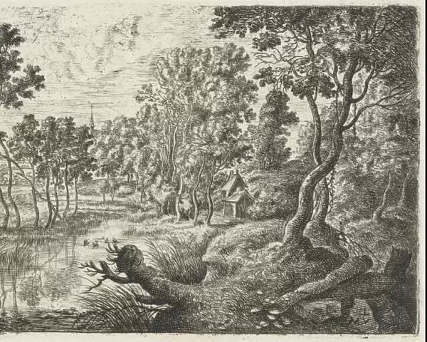 Landscape with a stream, Lucas van Uden, 1605 - 1673