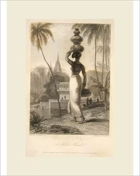The Oriental Annual, etc. 1834-1838, A Hindoo female, 19th century engraving