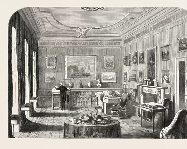 Lord Palmerstons Study at Broadlands, Uk, 1865