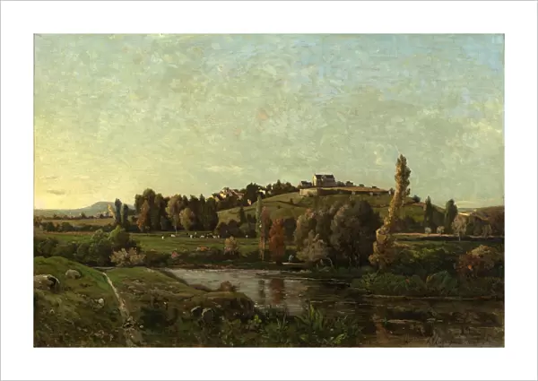 Henri-Joseph Harpignies (French, 1819 - 1916), Landscape in Auvergne, 1870, oil on canvas