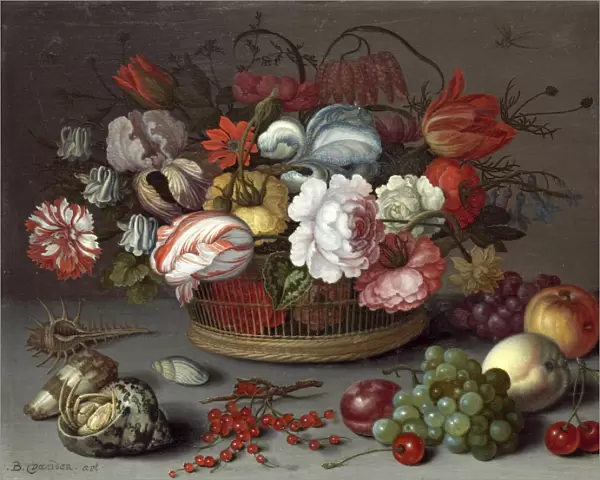 Balthasar van der Ast (Dutch, 1593-1594 - 1657), Basket of Flowers, c. 1622, oil on panel