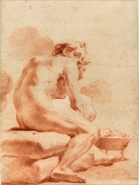 Gaetano Gandolfi (Italian, 1734 - 1802), A Young Man Warming Himself at a Brazier