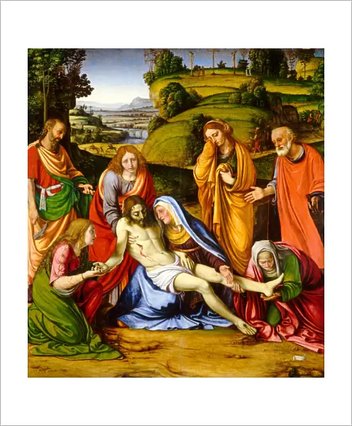 Andrea Solario, Lamentation, Italian, active 1495-1524, c. 1505-1507, oil on panel