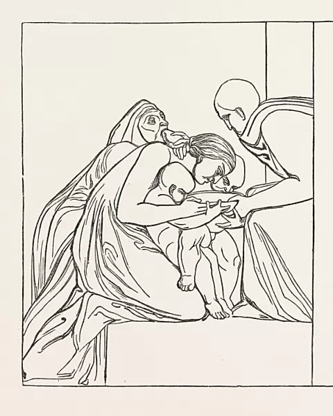 Feed the hungry, from a bas-relief of John Flaxman