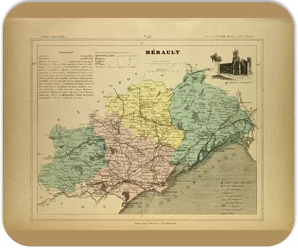 Map of Herault, France