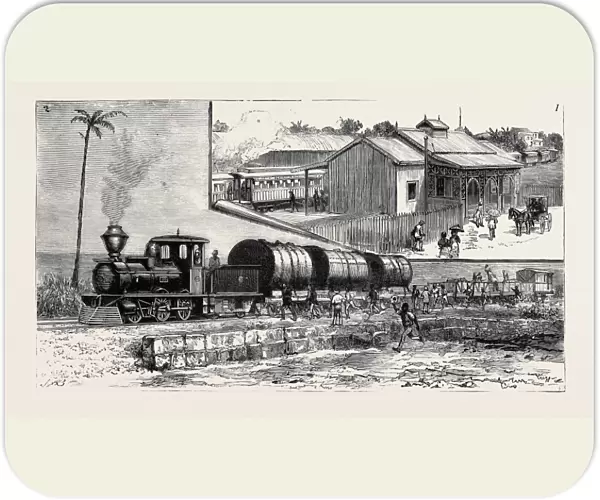 THE NEW RAILWAY AT BARBADOES, BRITISH WEST INDIES: 1. The Terminus at Bridgetown; 2