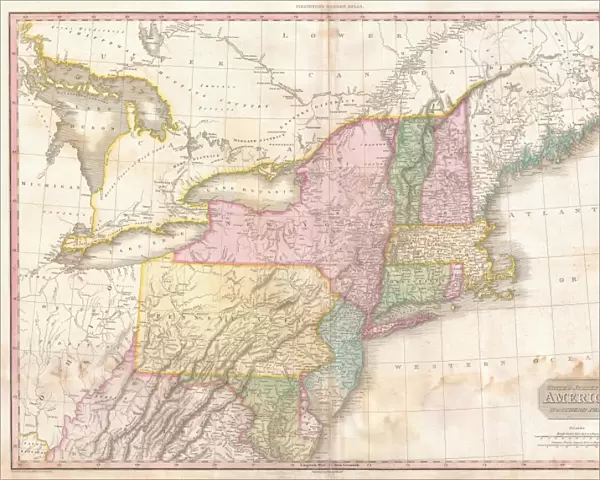 1818, Pinkerton Map of the Northern United States, John Pinkerton, 1758 - 1826, Scottish
