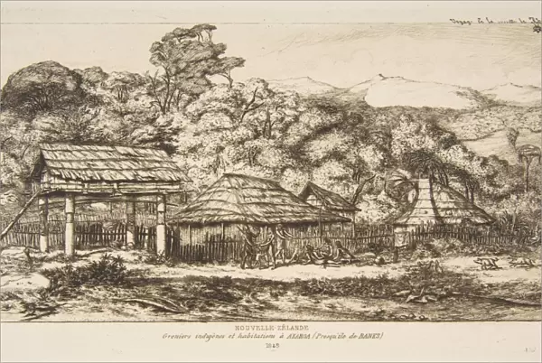 Native Barns Huts Akaroa Banks Peninsula 1845