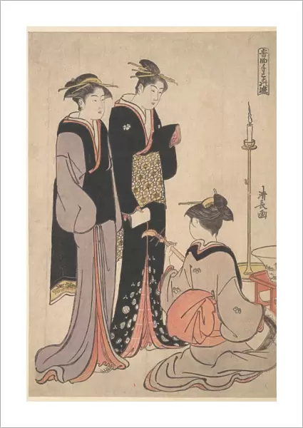 Two Courtesans Geisha Edo period 1615-1868