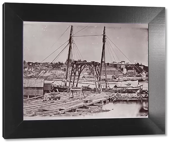 Wharf opposite Richmond ca 1865 Albumen silver print