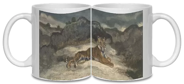 Royal Tiger 1810-75 Watercolor gouache Sheet