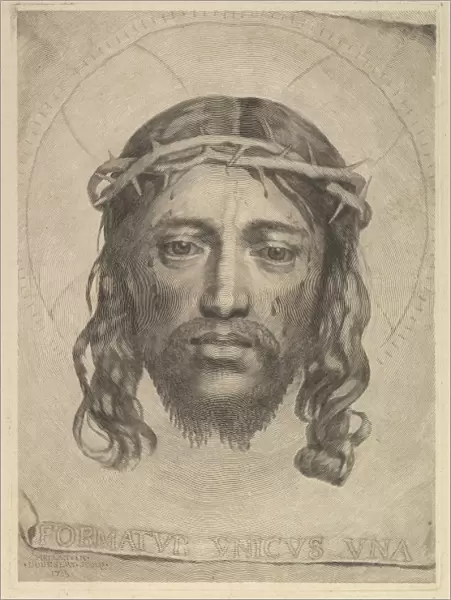 Face Christ St Veronica Veil 1735 Engraving copy