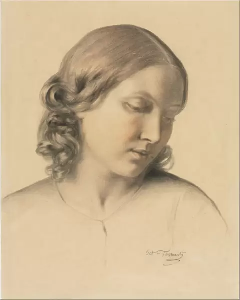 Portrait Young Woman 1854-1858 Octave Tassaert
