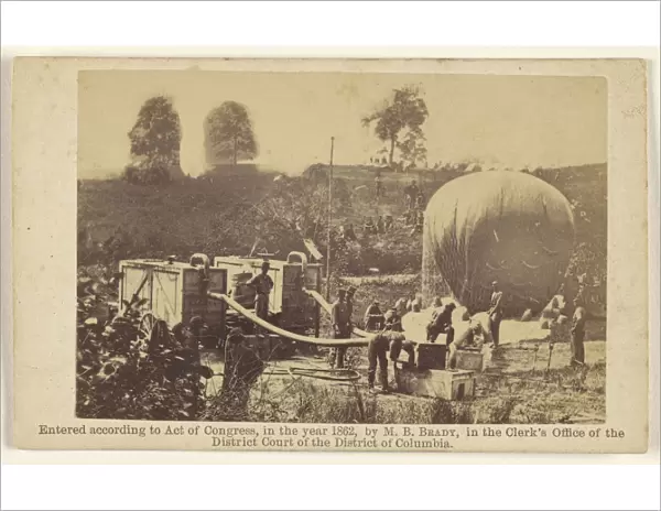 Professor Lowe inflating Balloon Intrepid Reconnoiter Battle