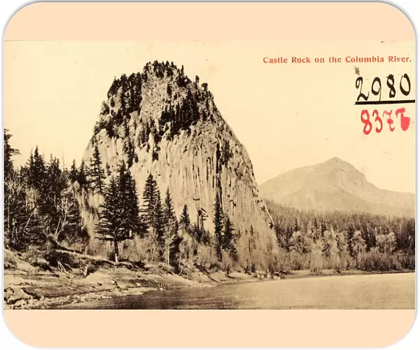 Columbia River Gorge Rocks Oregon 1906 Castle Rock