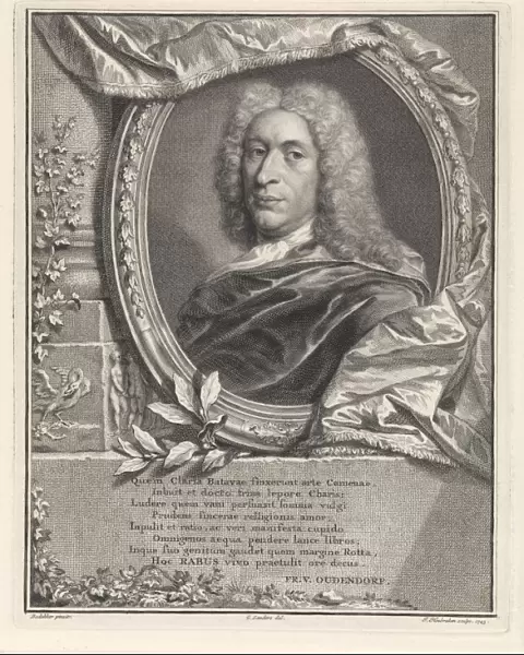 Portrait Pieter Rabus left oval ornamental medallion