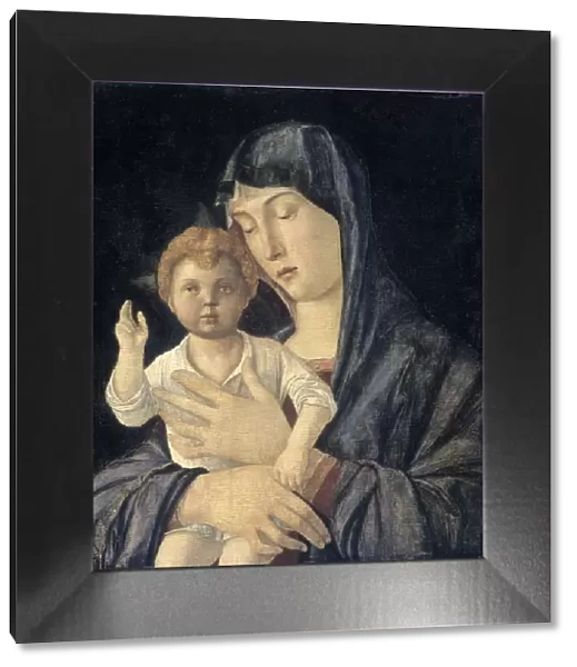 Madonna Child Mary blessing Christ child standing