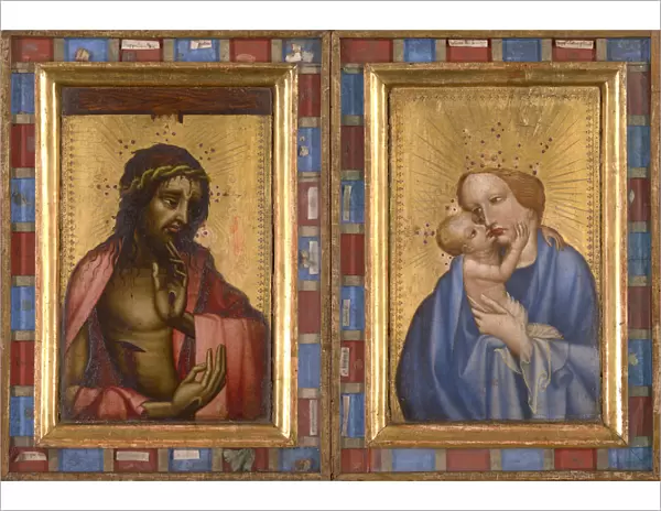 Christ Sorrows Mary Child 1400  /  10 mixed media