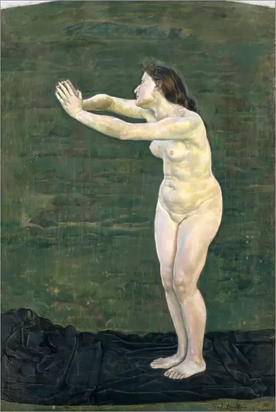 Aufgehen im 1892 oil canvas 159 x 97. 2 cm signed twice lower right