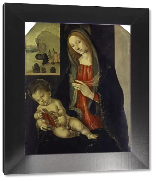 Madonna Child mixed media wood 80 x 59. 5 cm specified