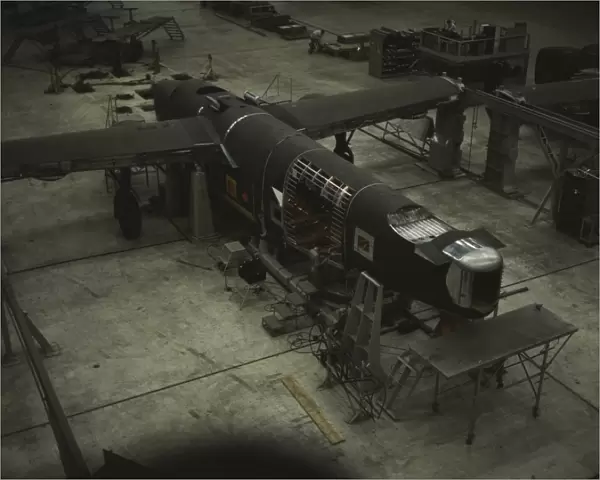 A mating operation on a transport plane in Fort Worth Texas, 1942
