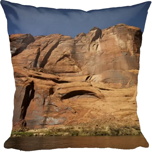 Steep cliffs guard the Colorado River near Lees Ferry, Arizona