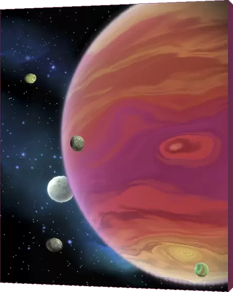 Artists concept of planet Jupiter
