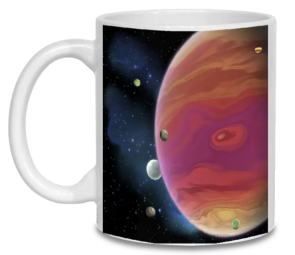 Artists concept of planet Jupiter