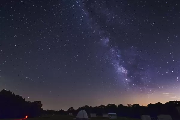 Milky Way and Perseid Meteor Shower, Oklahoma