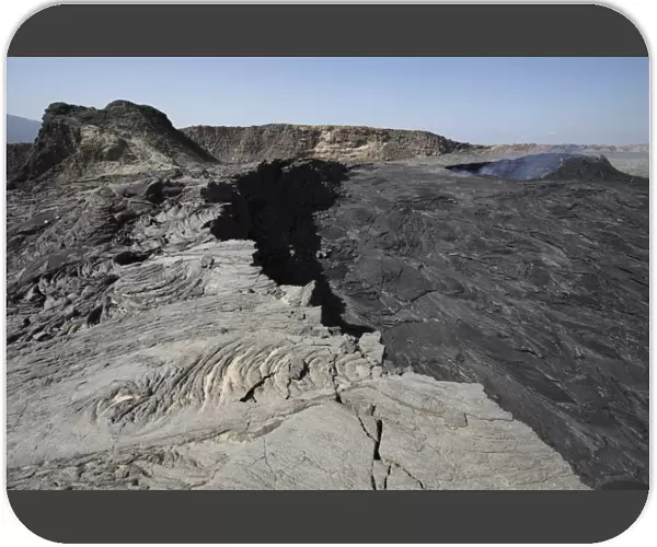 South pit crater filled by basaltic lava flows, Erta Ale volcano, Danakil Depression