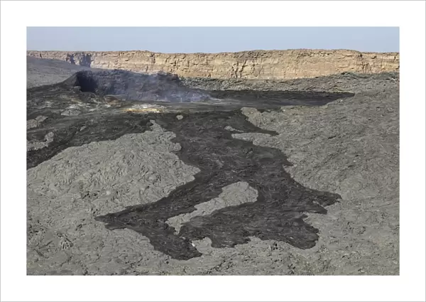 Basaltic lava flow from pit crater, Erta Ale volcano, Danakil Depression, Ethiopia