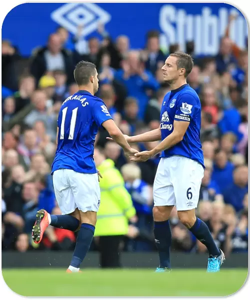 Mirallas and Jagielka Celebrate First Goals in Everton's Victory Over Chelsea