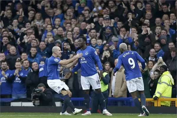 Everton's Romelu Lukaku Scores Second Goal Against Newcastle United at Goodison Park