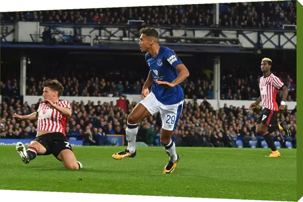 Dominic Calvert-Lewin Scores the Second Goal: Everton vs Sunderland in Carabao Cup Third Round at Goodison Park