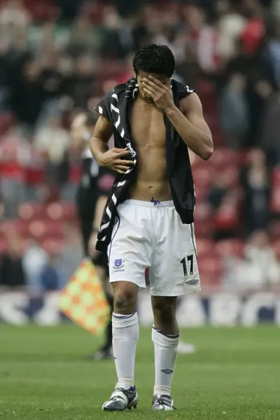 The Riverside Stadium - Tim Cahill of Everton looks dejected at fulltime