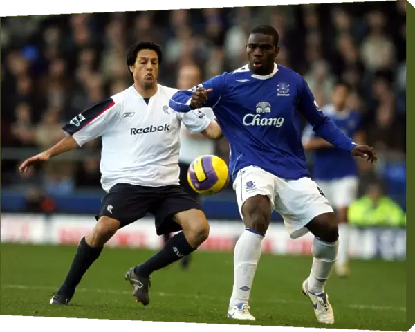 Idan Tal vs Joseph Yobo: A Battle at Goodison Park - Everton vs Bolton Wanderers, FA Barclays Premiership (18 / 11 / 06)