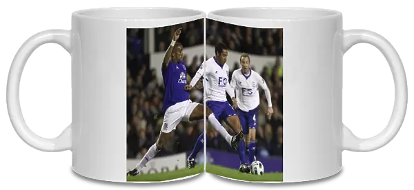 Intense Rivalry: Distin vs Beausejour at Goodison Park - Everton vs Birmingham City, Barclays Premier League (09 Mar 2011)