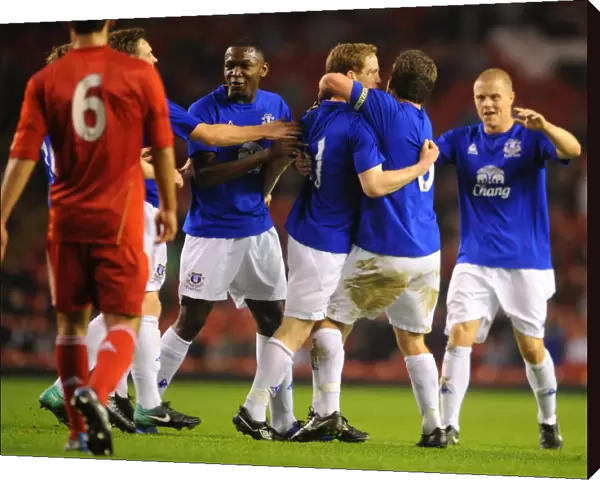 Everton's Thrilling First Goal: Forshaw Strikes Back at Anfield (Barclays Premier Reserve League)
