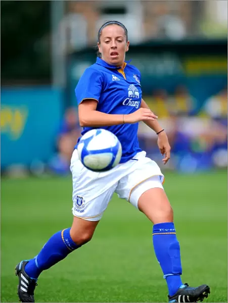 FA Womens Super League: Everton Ladies vs. Lincoln Ladies Showdown at Arriva Stadium - Amy Kane in Action (7 August 2011)