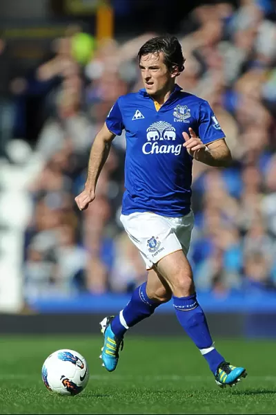 Leighton Baines in Action: Everton vs Wigan Athletic, Barclays Premier League, Goodison Park (September 17, 2011)