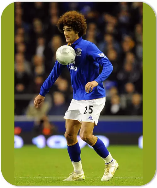 Marouane Fellaini Leads Everton's Charge Against Chelsea in Carling Cup Fourth Round at Goodison Park (26 October 2011)