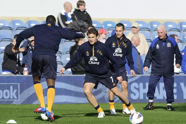 Everton FC: Nikica Jelavic and Team Prepare for Queens Park Rangers Showdown (BPL, 03 March 2012)